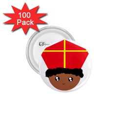 Cutieful Kids Art Funny Zwarte Piet Friend Of St  Nicholas Wearing His Miter 1 75  Buttons (100 Pack)  by yoursparklingshop