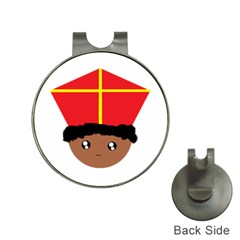 Cutieful Kids Art Funny Zwarte Piet Friend Of St  Nicholas Wearing His Miter Hat Clips With Golf Markers by yoursparklingshop