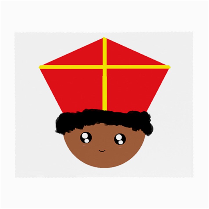 Cutieful Kids Art Funny Zwarte Piet Friend of St  Nicholas wearing his Miter Small Glasses Cloth