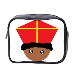 Cutieful Kids Art Funny Zwarte Piet Friend Of St  Nicholas Wearing His Miter Mini Toiletries Bag 2-side by yoursparklingshop