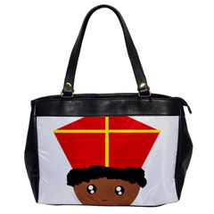 Cutieful Kids Art Funny Zwarte Piet Friend Of St  Nicholas Wearing His Miter Office Handbags by yoursparklingshop