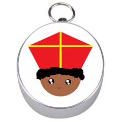 Cutieful Kids Art Funny Zwarte Piet Friend Of St  Nicholas Wearing His Miter Silver Compasses by yoursparklingshop