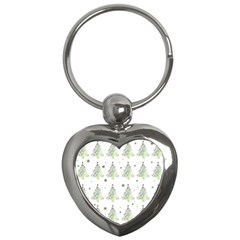 Christmas Tree - Pattern Key Chains (heart)  by Valentinaart