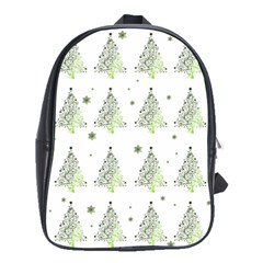 Christmas Tree - Pattern School Bag (large) by Valentinaart