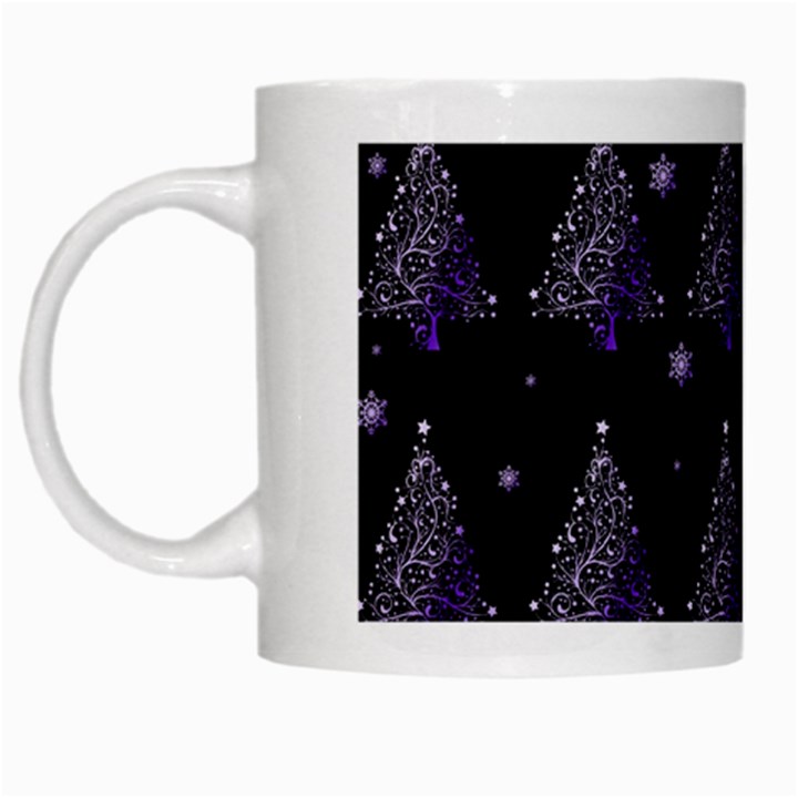 Christmas tree - pattern White Mugs