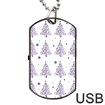 Christmas tree - pattern Dog Tag USB Flash (Two Sides) Front