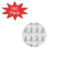 Christmas Tree - Pattern 1  Mini Buttons (100 Pack)  by Valentinaart