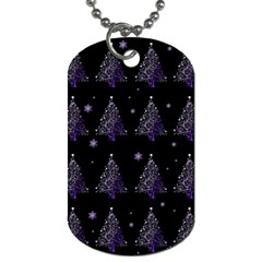 Christmas Tree - Pattern Dog Tag (one Side) by Valentinaart