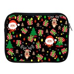 Santa and Rudolph pattern Apple iPad 2/3/4 Zipper Cases Front