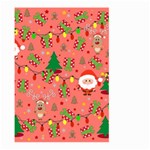 Santa and Rudolph pattern Large Garden Flag (Two Sides) Front