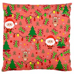 Santa And Rudolph Pattern Standard Flano Cushion Case (one Side) by Valentinaart