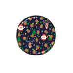 Santa and Rudolph pattern Hat Clip Ball Marker (10 pack) Front