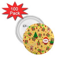 Santa And Rudolph Pattern 1 75  Buttons (100 Pack)  by Valentinaart