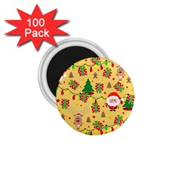 Santa And Rudolph Pattern 1 75  Magnets (100 Pack)  by Valentinaart