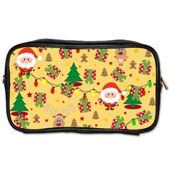 Santa And Rudolph Pattern Toiletries Bags