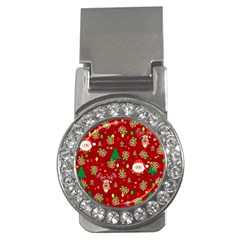 Santa And Rudolph Pattern Money Clips (cz)  by Valentinaart