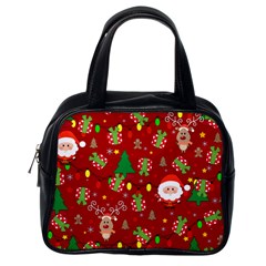 Santa And Rudolph Pattern Classic Handbags (one Side) by Valentinaart