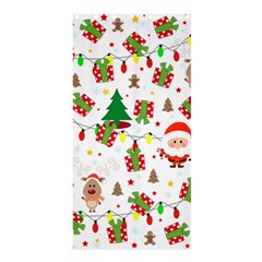 Santa And Rudolph Pattern Shower Curtain 36  X 72  (stall) 