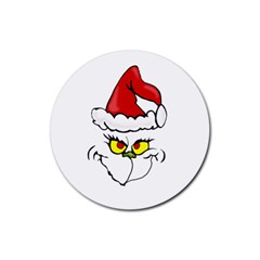 Grinch Rubber Round Coaster (4 Pack)  by Valentinaart