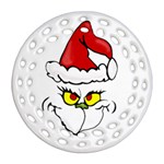 Grinch Round Filigree Ornament (Two Sides) Back