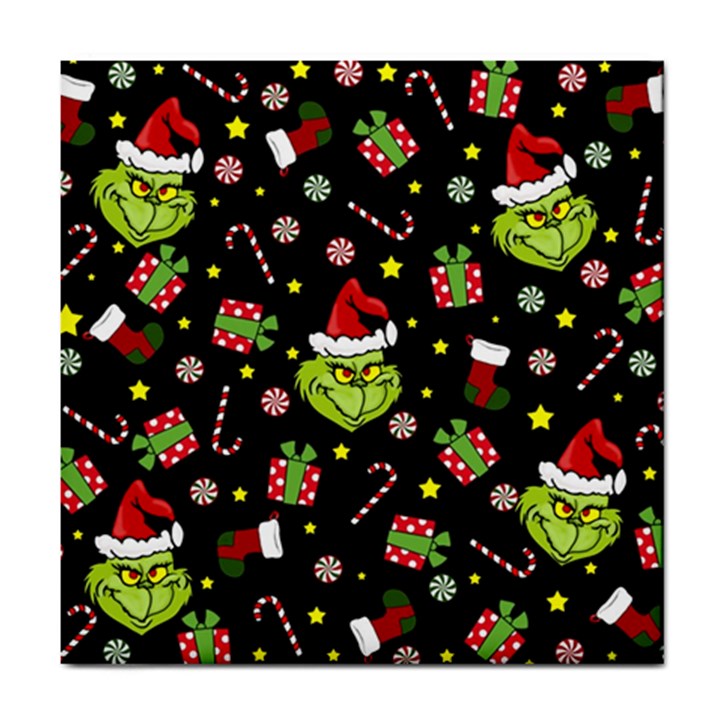 Grinch pattern Tile Coasters