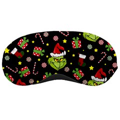 Grinch Pattern Sleeping Masks by Valentinaart