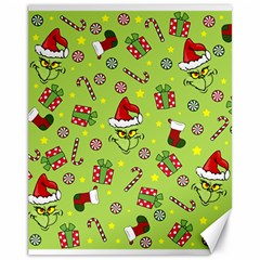 Grinch Pattern Canvas 11  X 14   by Valentinaart