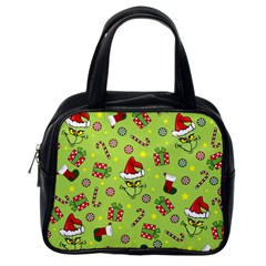 Grinch Pattern Classic Handbags (one Side) by Valentinaart