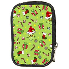 Grinch Pattern Compact Camera Cases by Valentinaart