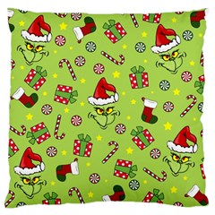 Grinch Pattern Large Cushion Case (two Sides) by Valentinaart