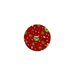 Grinch Pattern 1  Mini Magnets by Valentinaart