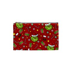 Grinch Pattern Cosmetic Bag (small)  by Valentinaart