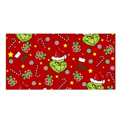 Grinch Pattern Satin Shawl by Valentinaart