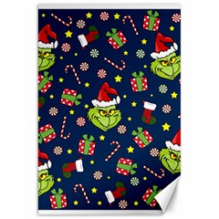 Grinch Pattern Canvas 20  X 30   by Valentinaart