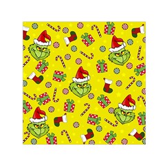 Grinch Pattern Small Satin Scarf (square) by Valentinaart