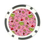 Grinch pattern Poker Chip Card Guard Front