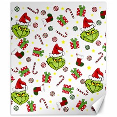 Grinch Pattern Canvas 8  X 10 