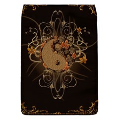 The Sign Ying And Yang With Floral Elements Flap Covers (s)  by FantasyWorld7