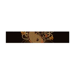 The Sign Ying And Yang With Floral Elements Flano Scarf (mini) by FantasyWorld7
