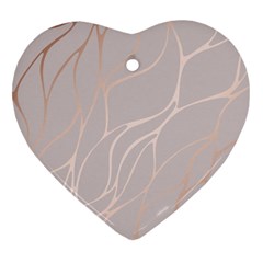 Rose Gold, Wave,beautiful,feminine,chic,elegant,metallic,modren,wedding,pink,trendy Ornament (heart) by NouveauDesign