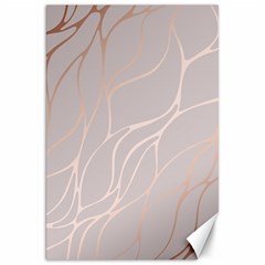 Rose Gold, Wave,beautiful,feminine,chic,elegant,metallic,modren,wedding,pink,trendy Canvas 20  X 30   by NouveauDesign