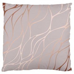 Rose Gold, Wave,beautiful,feminine,chic,elegant,metallic,modren,wedding,pink,trendy Large Cushion Case (two Sides) by NouveauDesign
