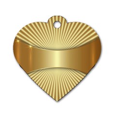 Gold8 Dog Tag Heart (two Sides) by NouveauDesign