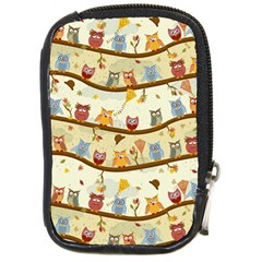 Autumn Owls Pattern Compact Camera Cases by Celenk