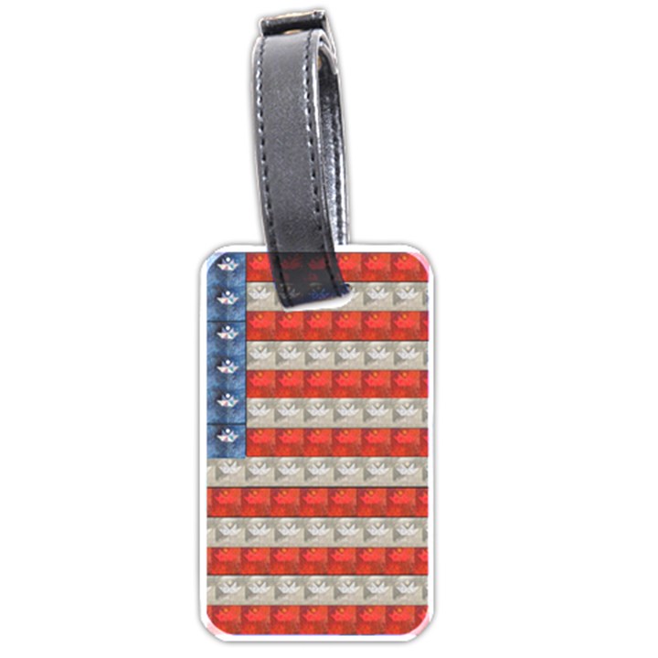 Geometricus Usa Flag Luggage Tags (One Side) 