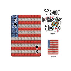 Geometricus Usa Flag Playing Cards 54 (mini)  by Celenk