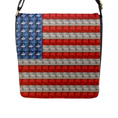 Geometricus Usa Flag Flap Messenger Bag (l)  by Celenk