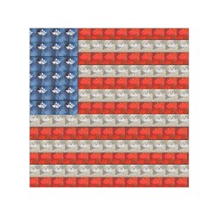 Geometricus Usa Flag Small Satin Scarf (square) by Celenk