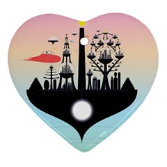 Future City Ornament (heart) by Celenk