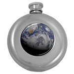 A Sky View Of Earth Round Hip Flask (5 oz) Front